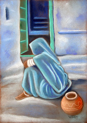 femme à sa porte - Véronique Abt