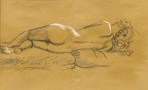 Reclining nude - Cristina Marsi