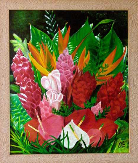 Bouquet tropical - Brigitte Maillard Cary