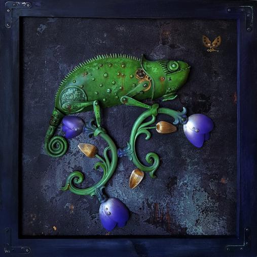 A chameleon among flowers - Arturas Tamašauskas