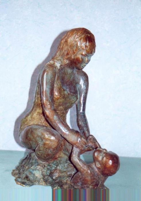 Mère et Enfant - Jeanine Fitou-Valens