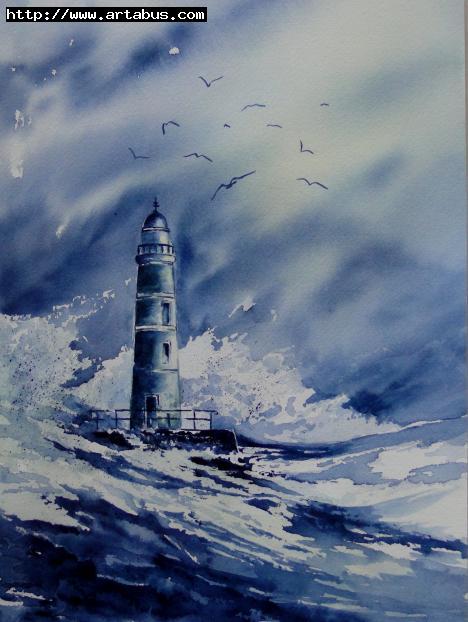 phare monochrome - Muguette Mauduit