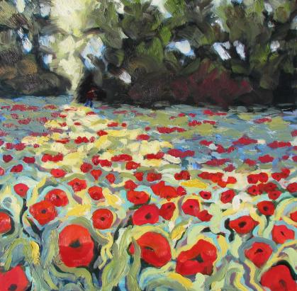 La clairière aux coquelicots - Pierre Lachance