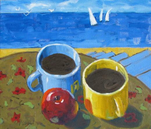 Café sur la plage - Pierre Lachance