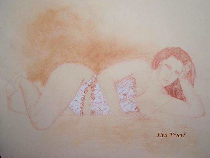 Femme allongée - Eva Tiveri - Cliquer pour afficher en grand