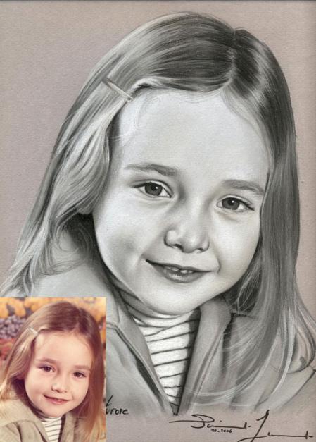 Dessin pastel de Rose - Christelle Saint-Just