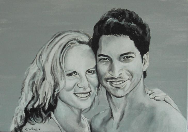 Jeune Couple - Virginie Wibaux - Cliquer pour afficher en grand