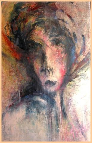 portrait bleu - Evangile Papavassiliou