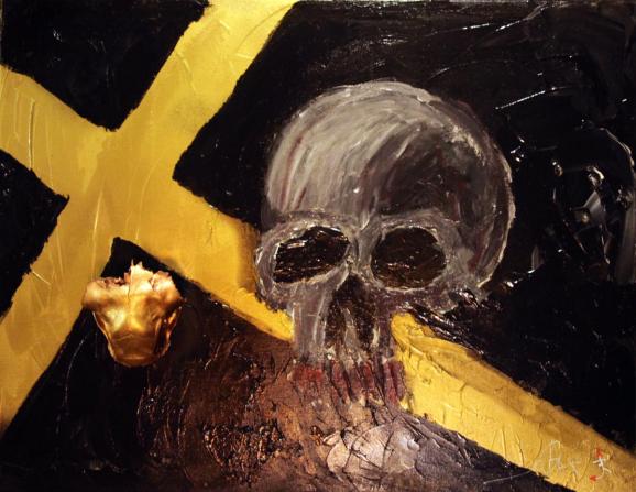 Real Gold Skull & skull cross - ScALp - Click to enlarge