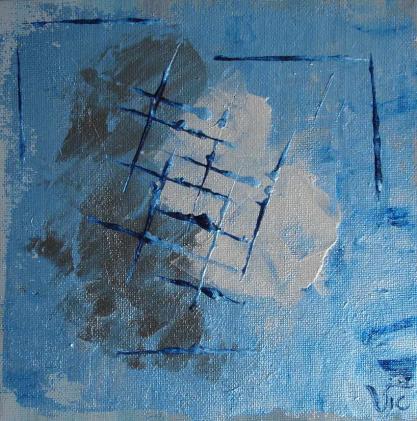 Greyblue little abstract - Vic