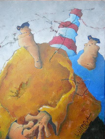 Deux hommes et un phare rouge - Lambert Alexandre