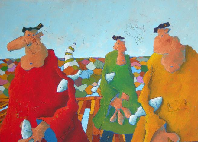 Trois hommes, la mer et des poissons - Lambert Alexandre - Cliquer pour afficher en grand