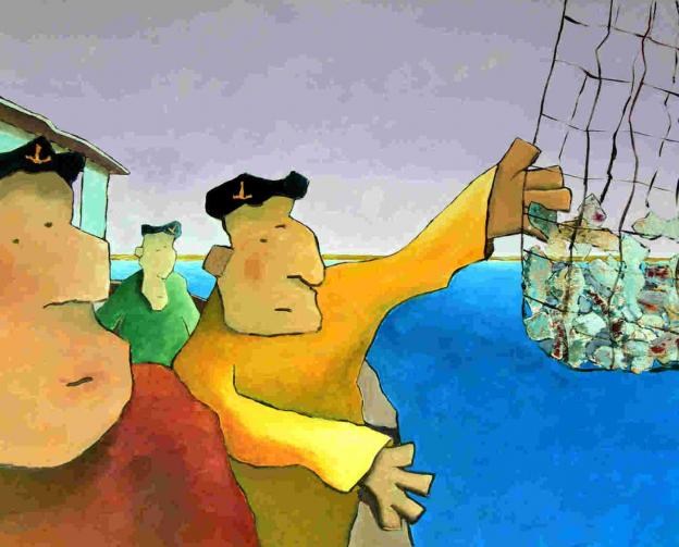 la pêche au filet - Lambert Alexandre - Cliquer pour afficher en grand