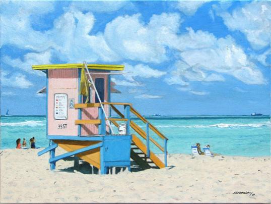 La plage de Miami Beach(2) - Jean-Louis Barthelemy