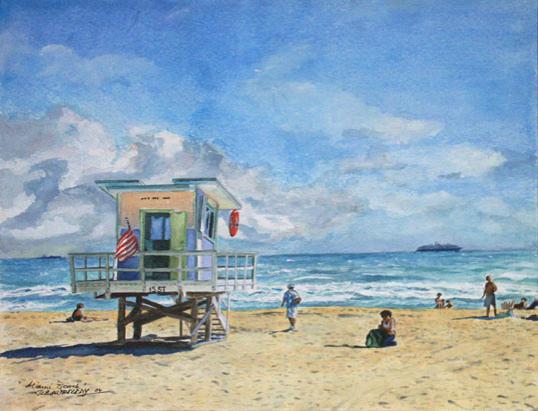 La plage de Miami Beach - Jean-Louis Barthelemy
