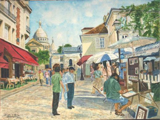 Montmartre, Place du Tertre - Jean-Louis Barthelemy