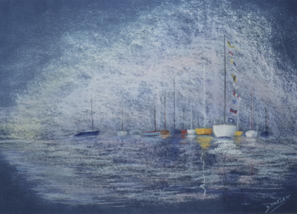 Bateaux petit matin - Bernard Staelen - Cliquer pour afficher en grand