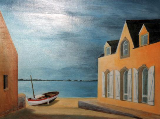 Le bateau sur la plage - Bernard Staelen