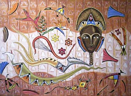 Masques et fleurs exotiques - Benidiri Redha