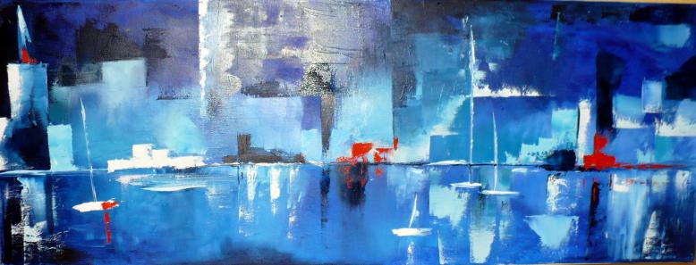 le port dans la nuit - Martine Gornay - Click to enlarge