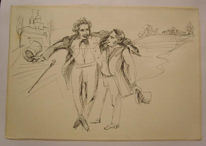 Pushkin with Yasikov - Yuri Osipov ( Beaver ) - Click to enlarge