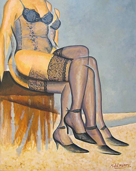 Femme aux bas noirs - Michel Murty