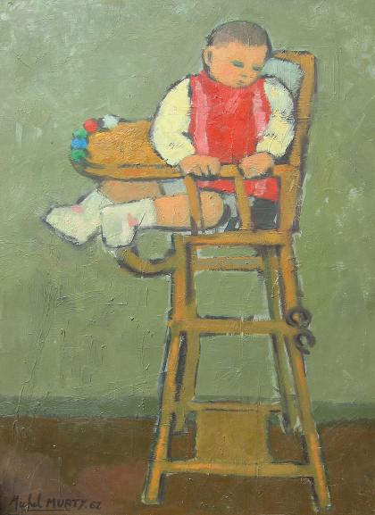 Véronique à la chaise d'enfant - Michel Murty