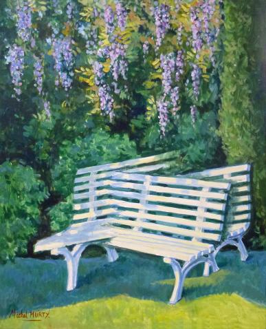 Banc sous la glycine - Michel Murty
