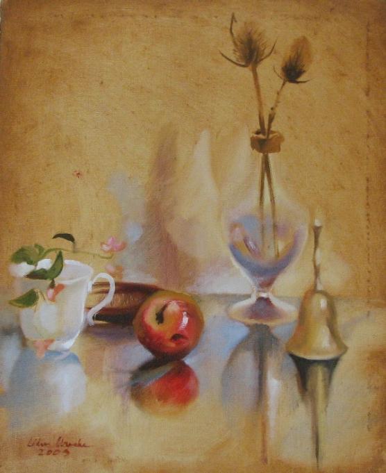 Pomme rouge et reflets - Lidia Ureche