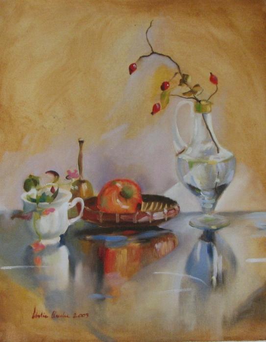 Tasse, pomme et vase - Lidia Ureche