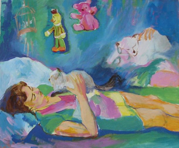 Atena et son chaton - Lidia Ureche - Cliquer pour afficher en grand