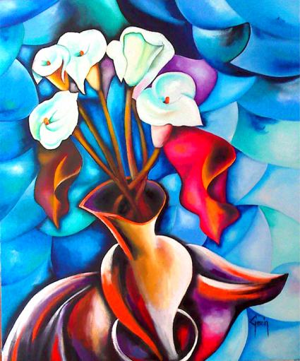 le vase aux arums - Denis Garcin