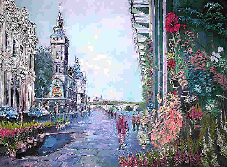 Le marché aux fleurs - Paris - Georges Michel - Click to enlarge