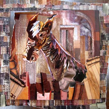 Cheval au box - Helene Donadieu