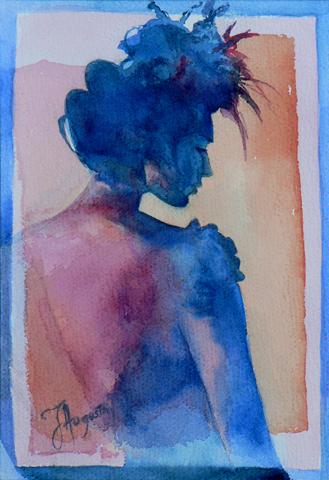 Jeune femme au chapeau - James Augustin