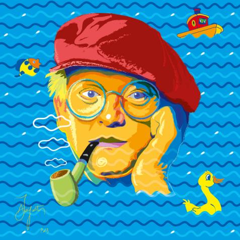 David Hockney and the yellow duck! - James Augustin