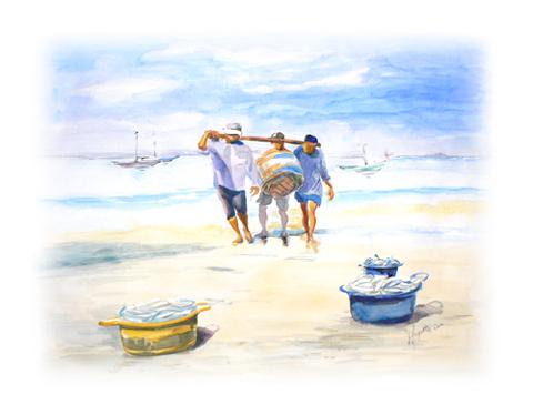 Retour de pêche - James Augustin