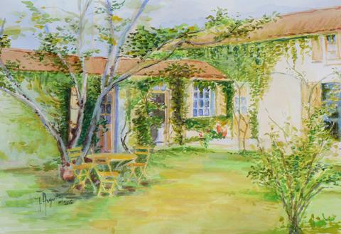 La maison de campagne au printemps - James Augustin