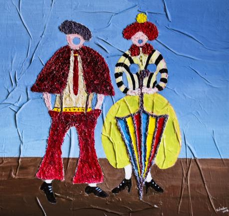 couple de paysans - Pierre Tichadou