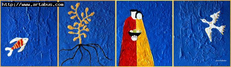 - la vie (quadryptique) - Pierre Tichadou - Cliquer pour afficher en grand