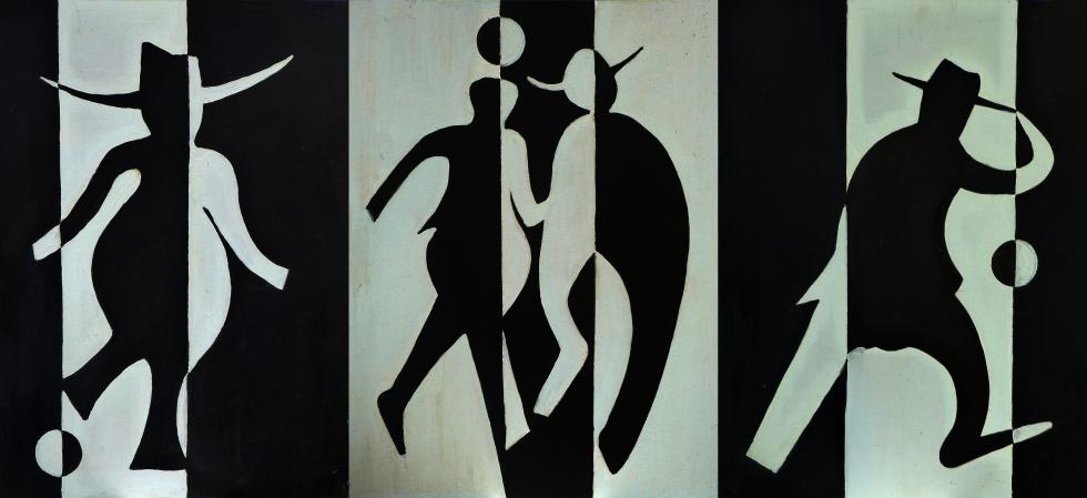 - variations en vert et noir (tryptique) - Pierre Tichadou - Click to enlarge